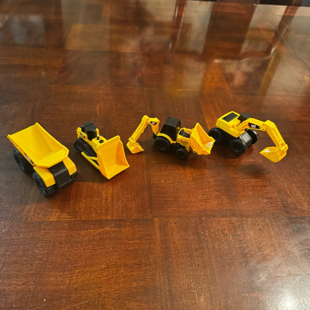 Cat Mini Machines Kids Toys Dump Truck Excavator Snow Plow